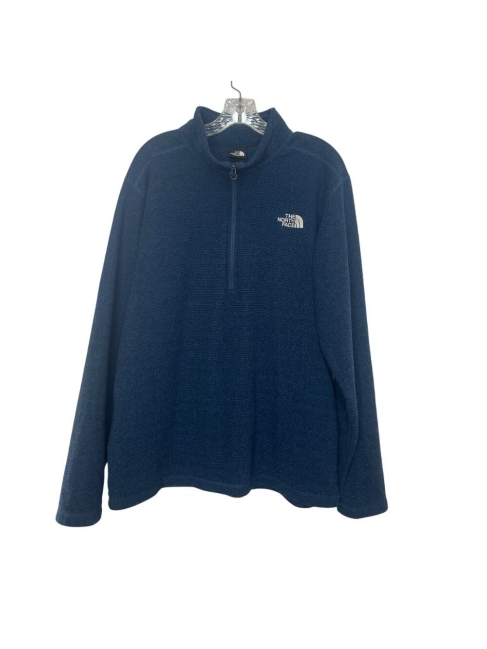 The North Face Quarter Zip Fleece Pullover Mens XL Blue Warm